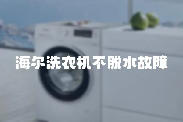 海爾洗衣機不脫水故障