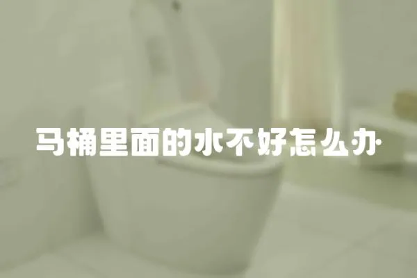 馬桶里面的水不好怎么辦