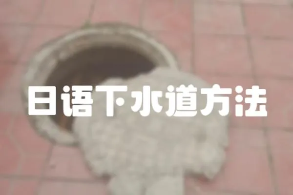日語下水道方法