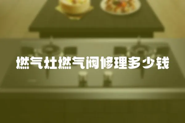 燃氣灶燃氣閥修理多少錢