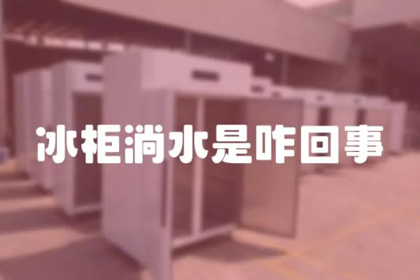 冰柜淌水是咋回事