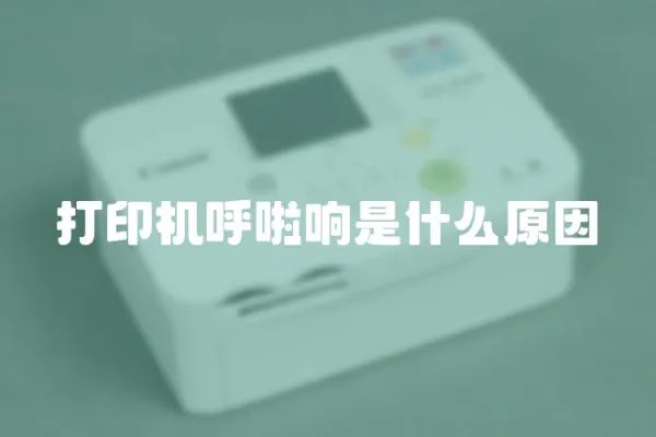 打印機呼啦響是什么原因