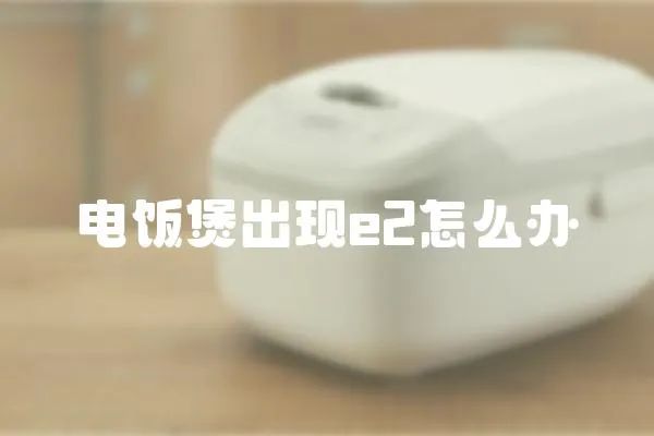 電飯煲出現e2怎么辦