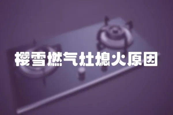 櫻雪燃氣灶熄火原因
