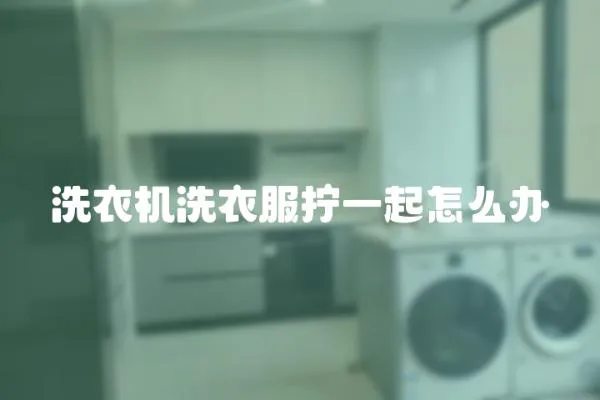 洗衣機洗衣服擰一起怎么辦