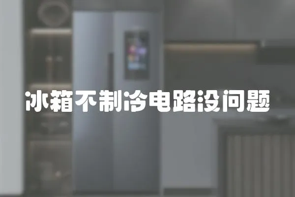 冰箱不制冷電路沒問題
