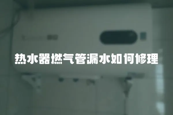 熱水器燃氣管漏水如何修理