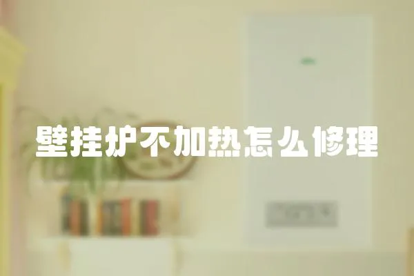 壁掛爐不加熱怎么修理