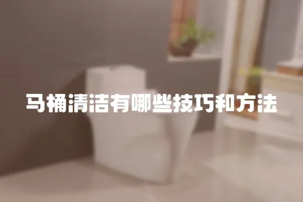 馬桶清潔有哪些技巧和方法