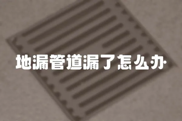 地漏管道漏了怎么辦