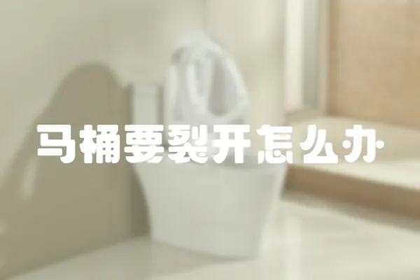 馬桶要裂開怎么辦