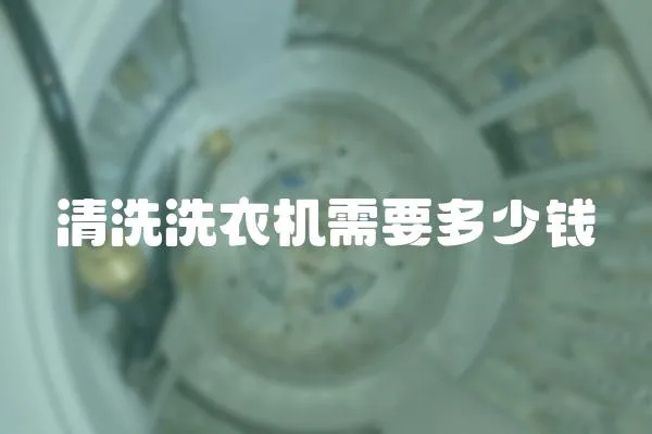 清洗洗衣機需要多少錢