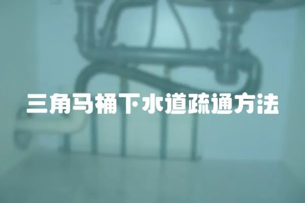 三角馬桶下水道疏通方法