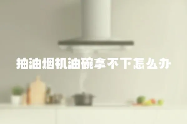 抽油煙機油碗拿不下怎么辦