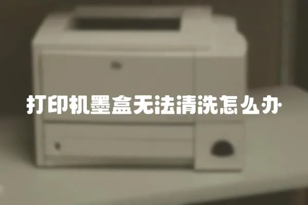打印機(jī)墨盒無法清洗怎么辦