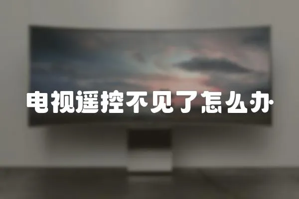 電視遙控不見了怎么辦