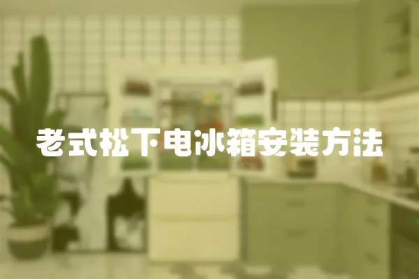 老式松下電冰箱安裝方法