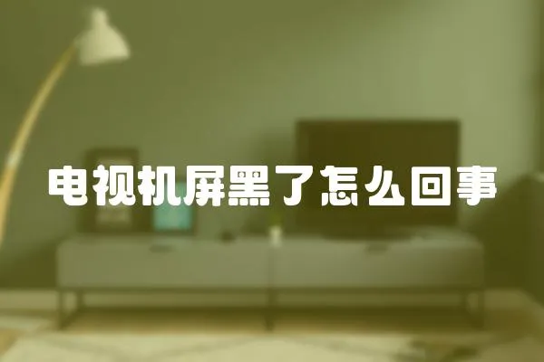 電視機(jī)屏黑了怎么回事