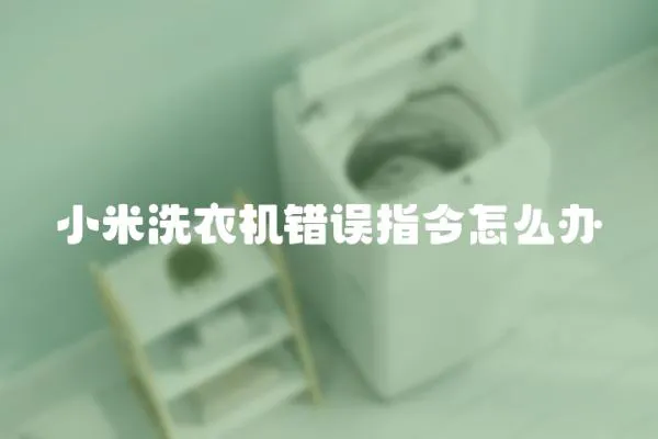 小米洗衣機(jī)錯誤指令怎么辦