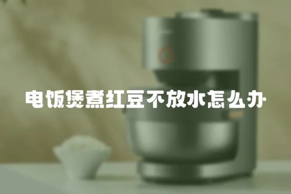 電飯煲煮紅豆不放水怎么辦