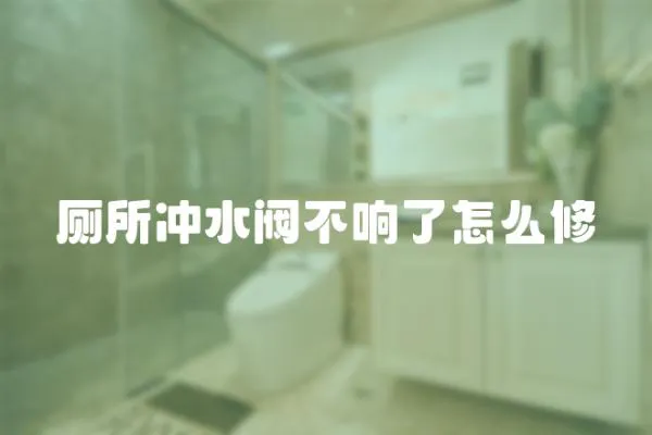 廁所沖水閥不響了怎么修