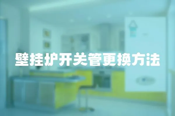 壁掛爐開關管更換方法