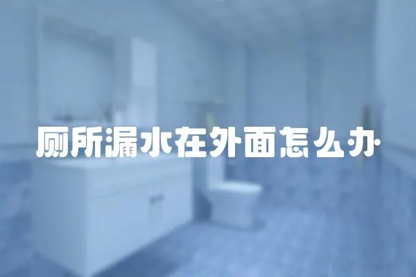 廁所漏水在外面怎么辦