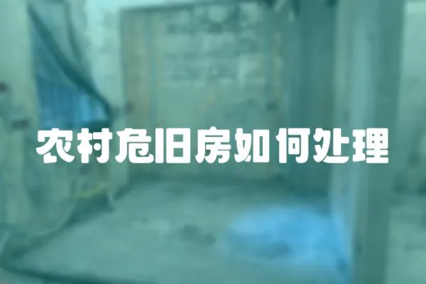 農村危舊房如何處理