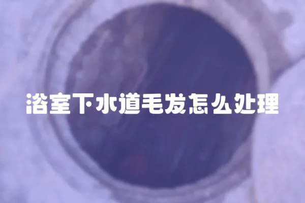 浴室下水道毛發怎么處理