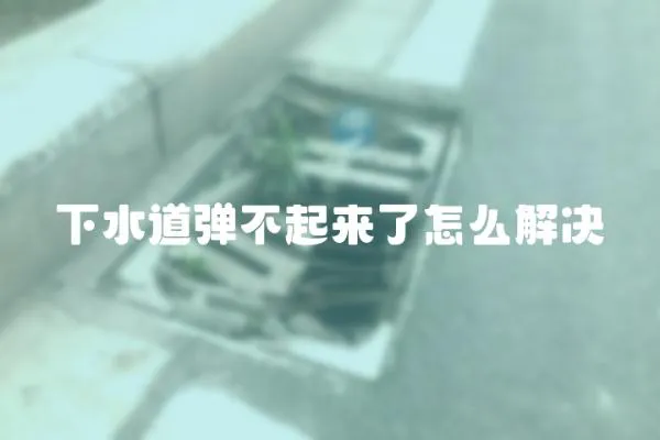 下水道彈不起來了怎么解決