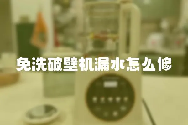 免洗破壁機漏水怎么修