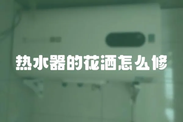 熱水器的花灑怎么修