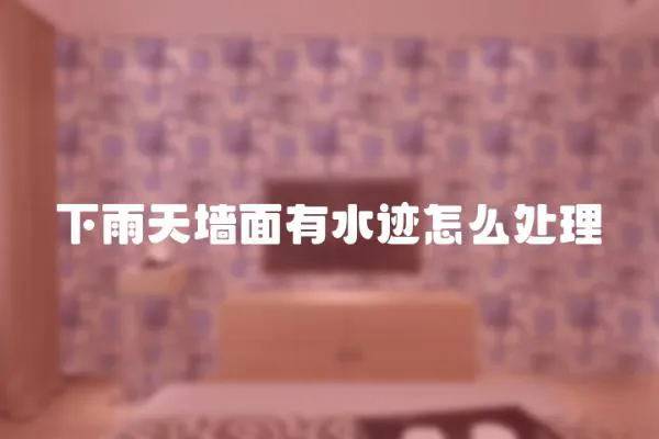 下雨天墻面有水跡怎么處理