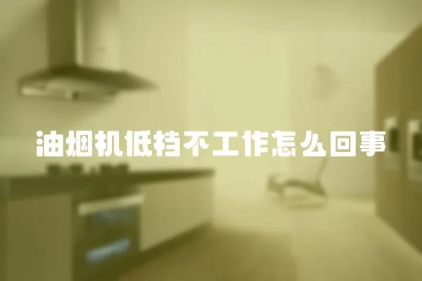 油烟机低档不工作怎么回事