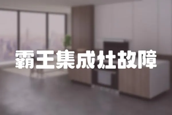 霸王集成灶故障