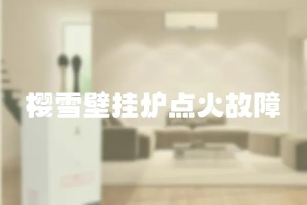 櫻雪壁掛爐點火故障