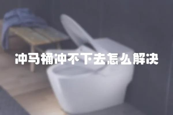 沖馬桶沖不下去怎么解決
