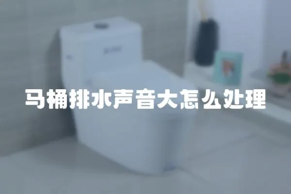 馬桶排水聲音大怎么處理
