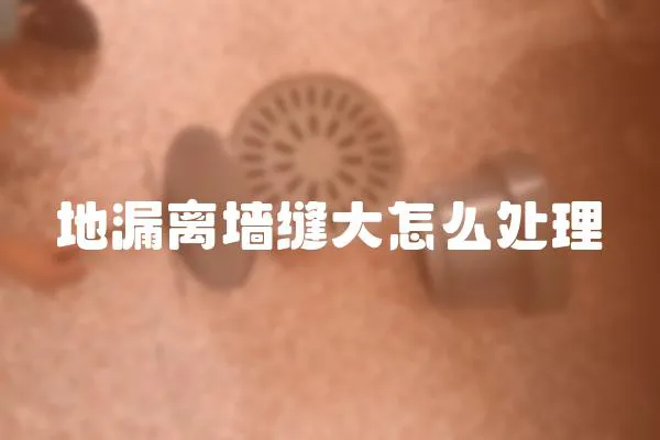 地漏離墻縫大怎么處理