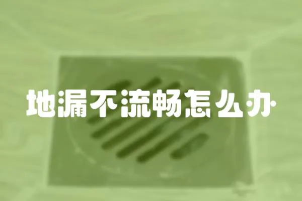 地漏不流暢怎么辦