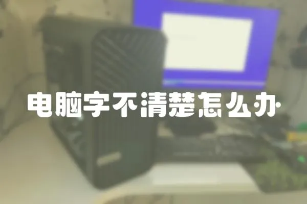 電腦字不清楚怎么辦