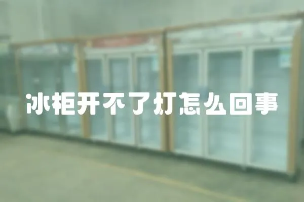 冰柜開(kāi)不了燈怎么回事