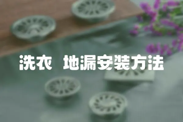 洗衣機地漏安裝方法