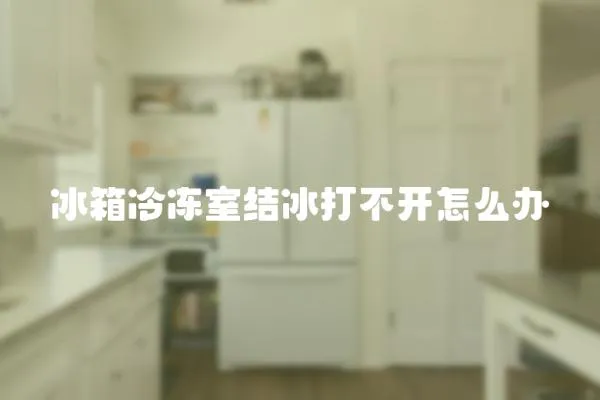冰箱冷凍室結冰打不開怎么辦