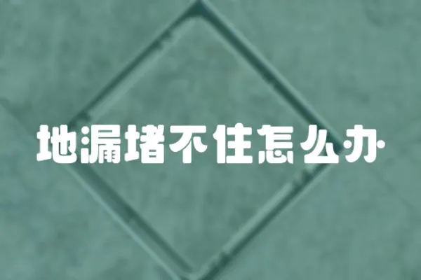 地漏堵不住怎么辦