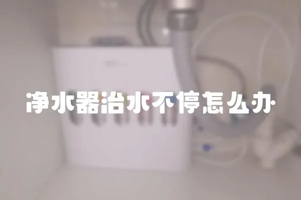 凈水器治水不停怎么辦