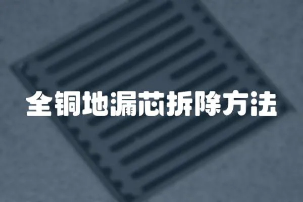 全銅地漏芯拆除方法