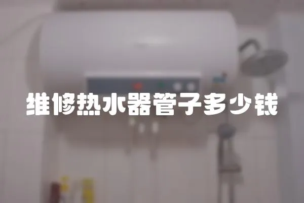 維修熱水器管子多少錢