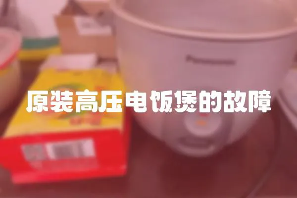 原裝高壓電飯煲的故障