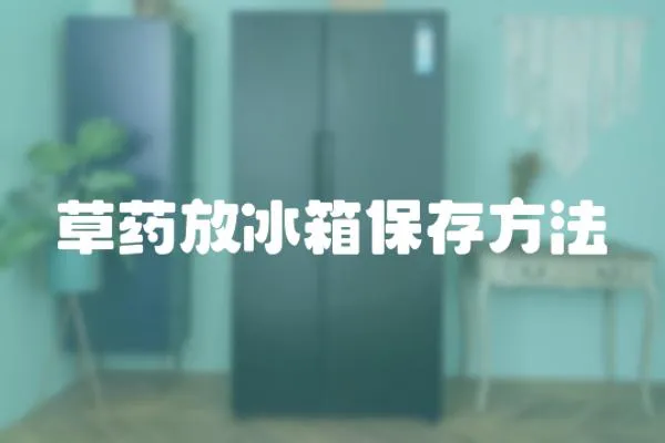 草藥放冰箱保存方法